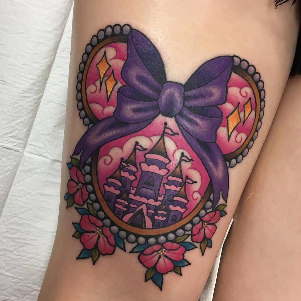 Tatouages ​​Mini Souris et Château Disney