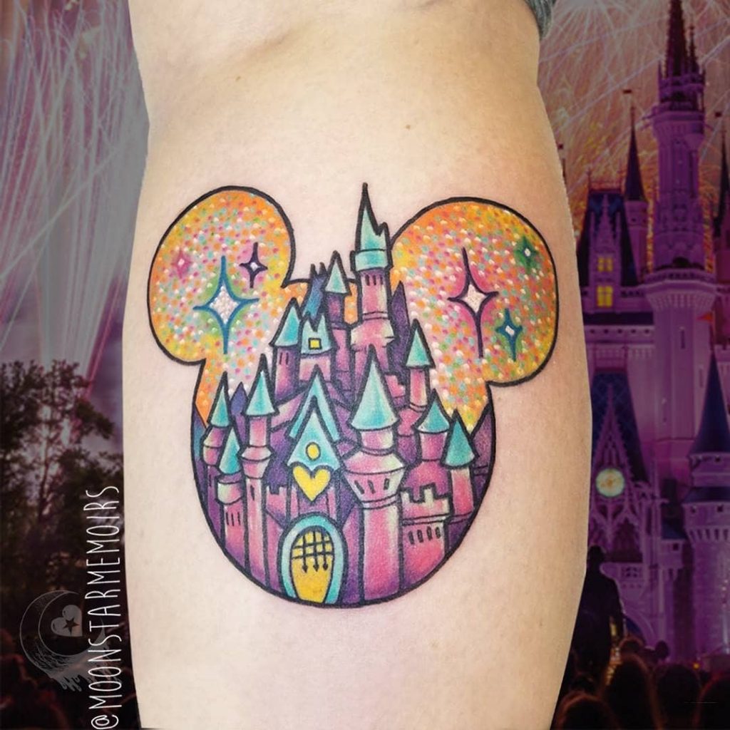 Tatouages ​​scintillants du château de Disney