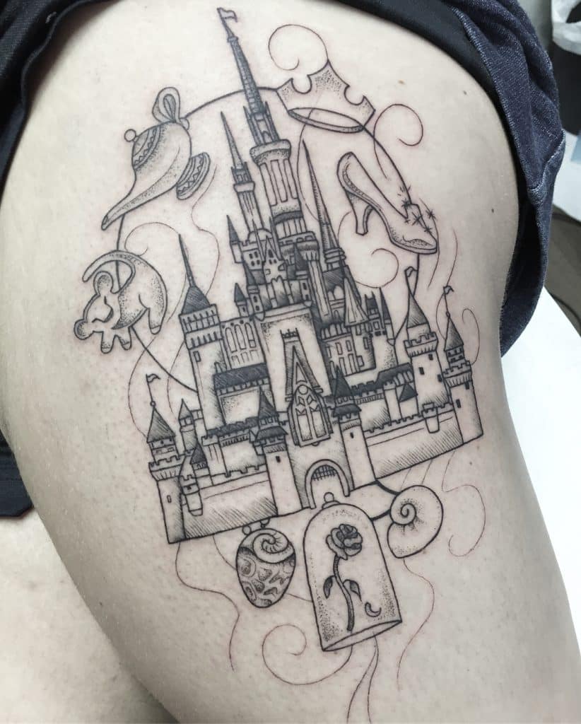 Il était une fois un rêve Tatouages ​​​​du château de Disney