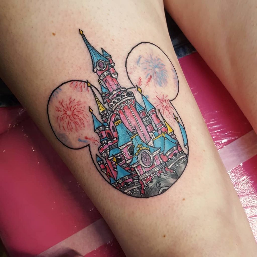 Mickey's Disney Castle Tattoos