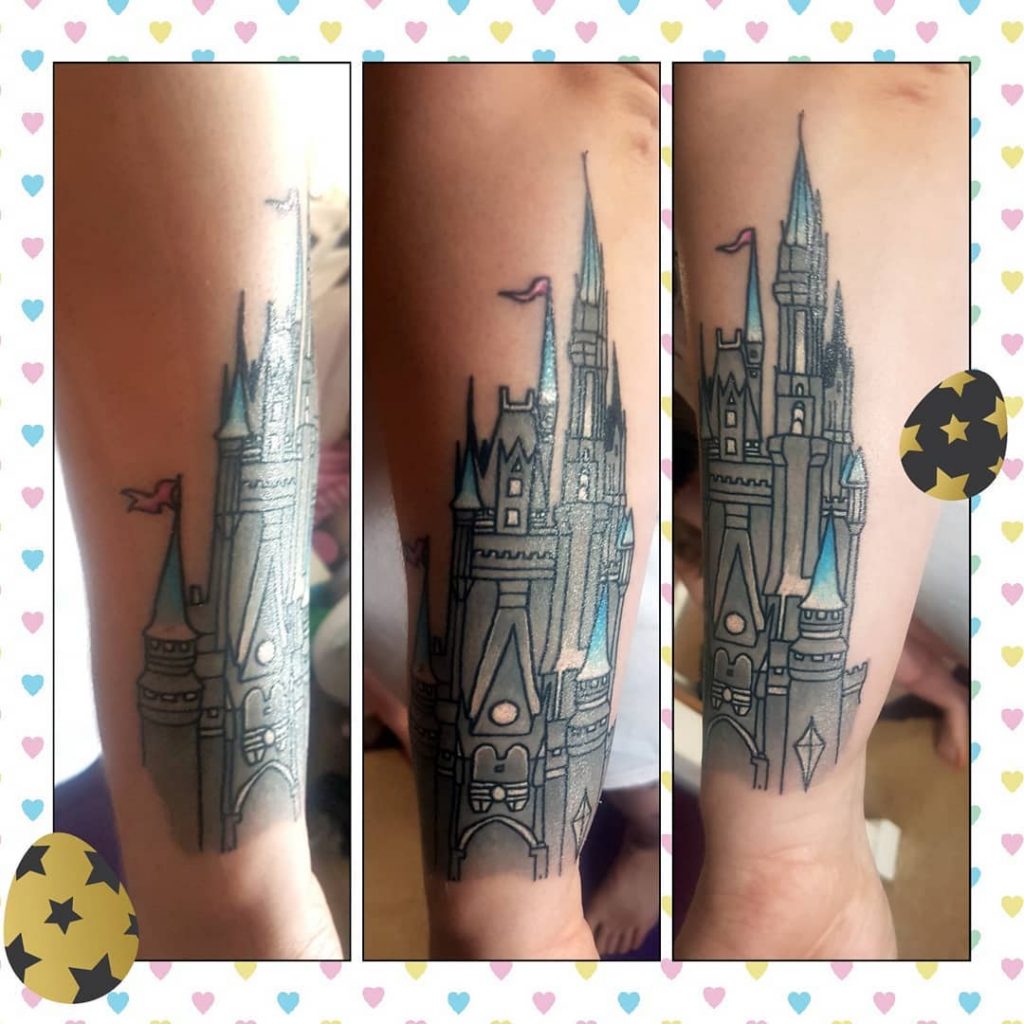 Disney Castle μανίκι τατουάζ Disney Castle τατουάζ