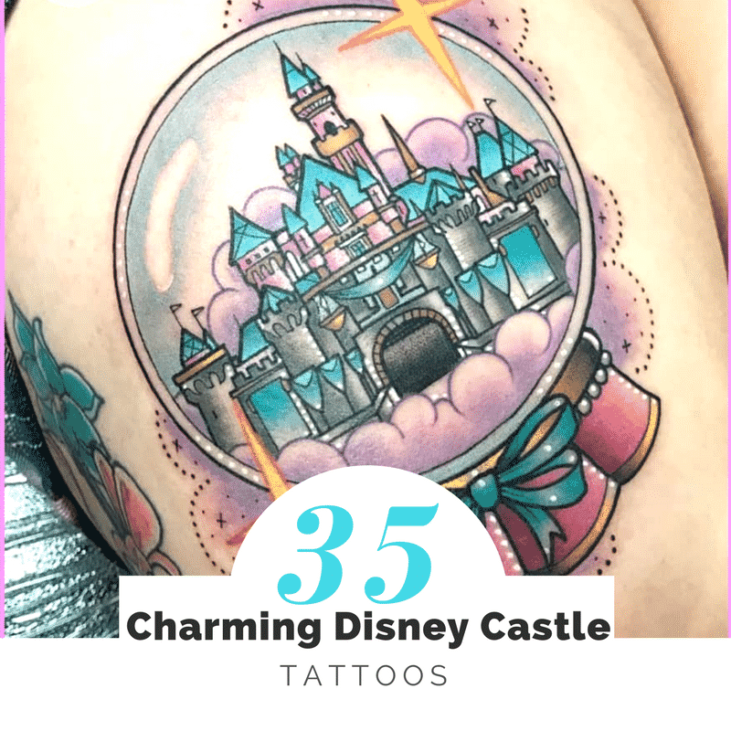 38 charmants tatouages ​​​​du château de Disney