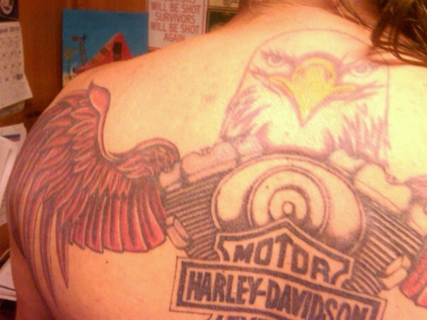 Tatouage Aigle Harley Davidson