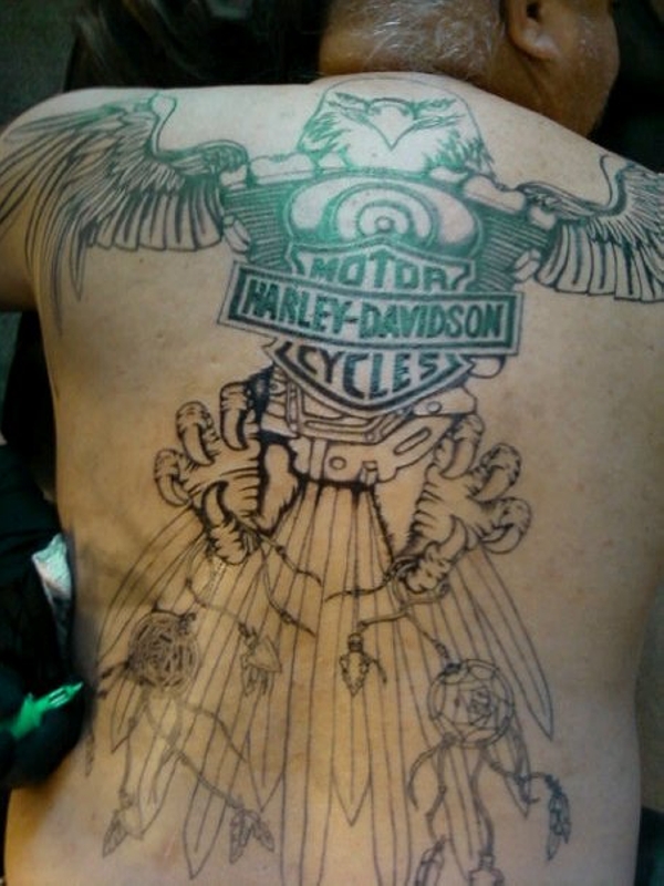 Harley Davidson Back Cover Up