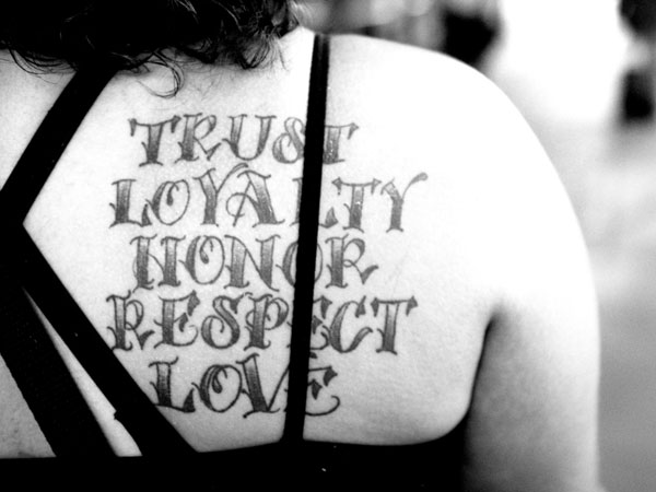 Back Script Tattoo