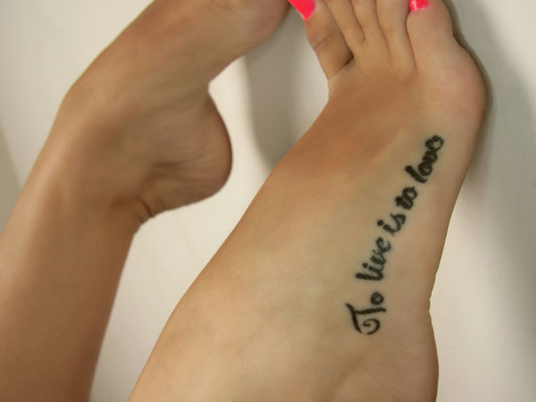 Love Foot Tattoo