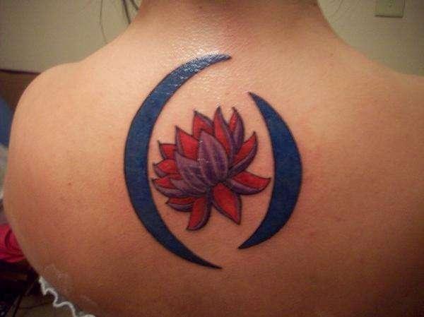 Lotus avec lune bleue