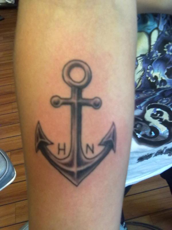 Inner Arm Anchor Tattoo