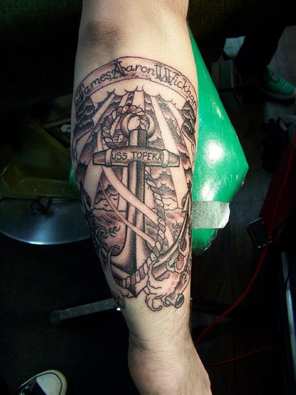 Old School Anchor Tattoo