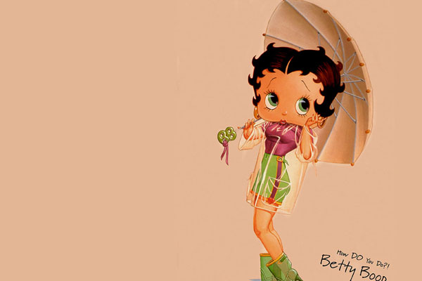 Betty Boop avec parapluie