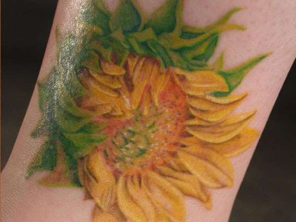 Windy Flower Tattoo