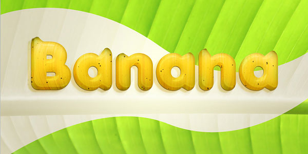 Effet de texte de style banane