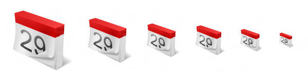 Εικονίδιο ημερολογίου κόκκινου διπλωμένου χαρτιού