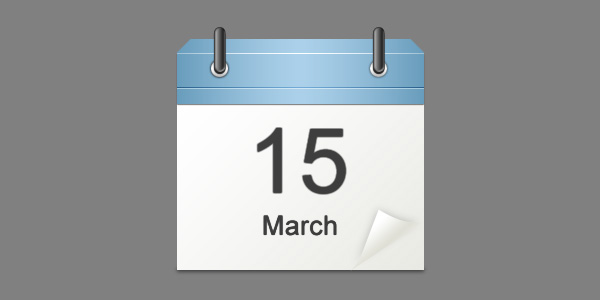 Γκρι μπλε εικονίδιο ημερολογίου