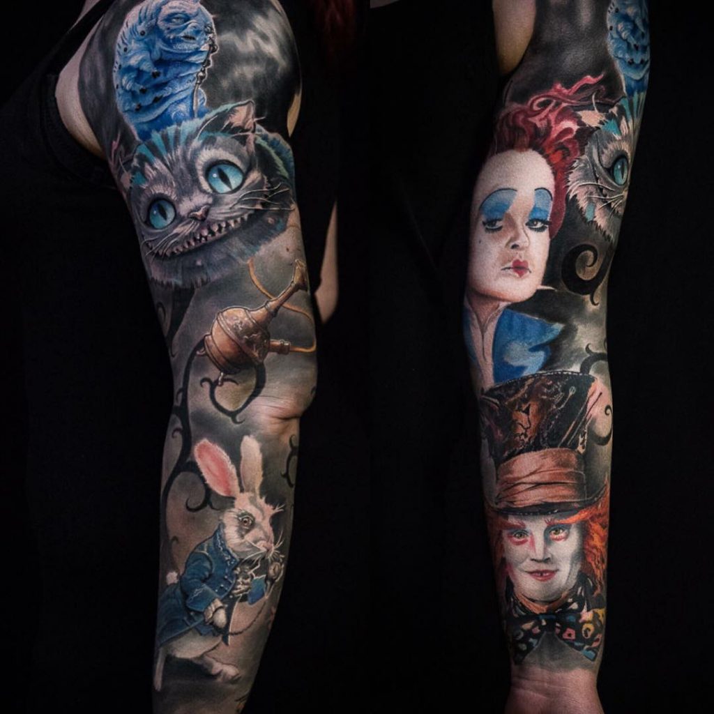 Tatouages ​​Alice au pays des merveilles