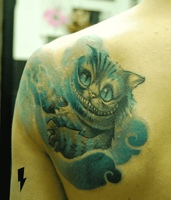 Le sourire du chat Chesires Alice au pays des merveilles tatouages