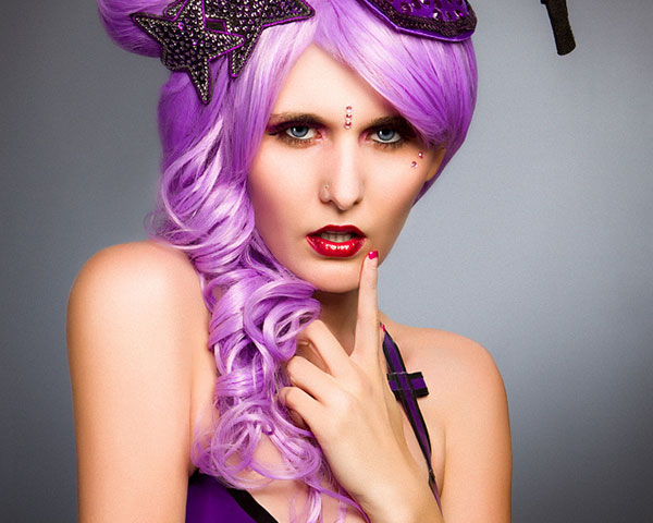 Ruban Cheveux Violet
