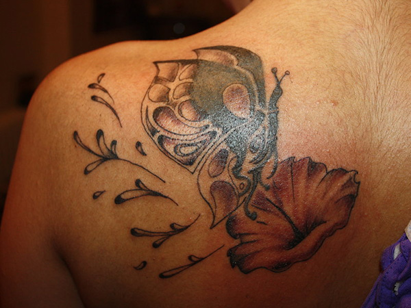Πεταλούδα & amp; Τατουάζ λουλουδιών