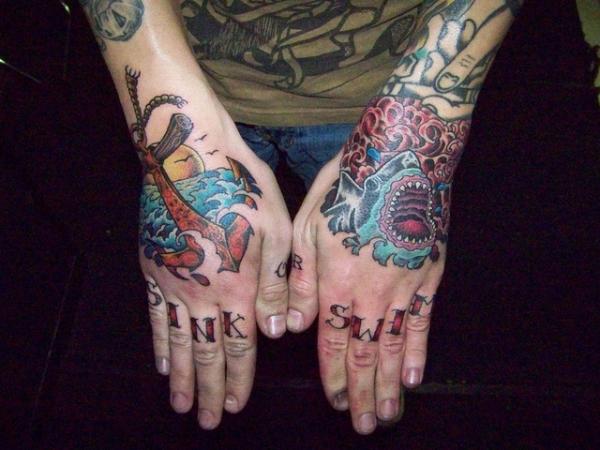 Τατουάζ χεριού φάλαινας