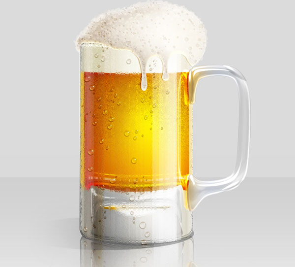Illustration de verre de bière froide