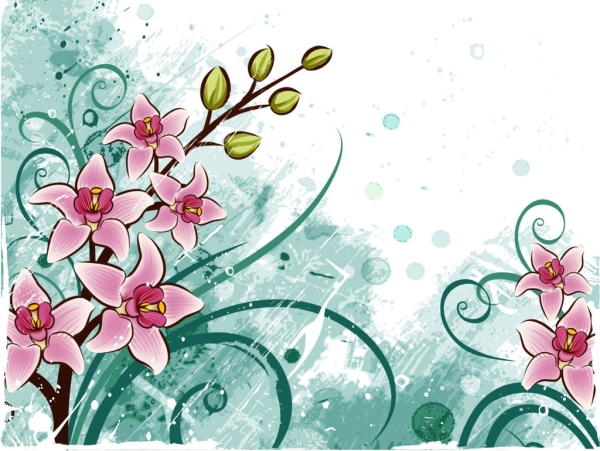 Illustration de fond floral abstrait