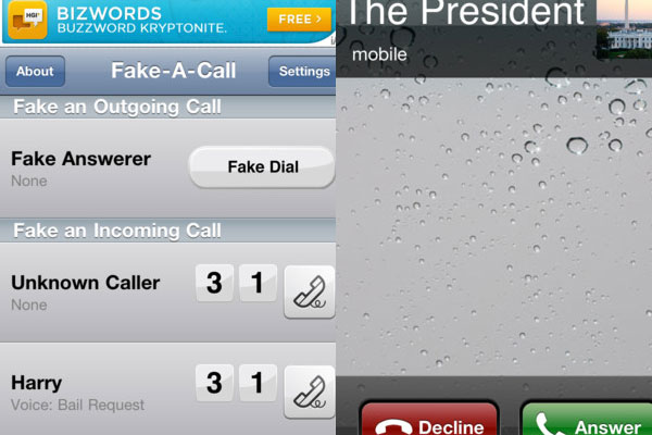 Fake-A-Call Δωρεάν
