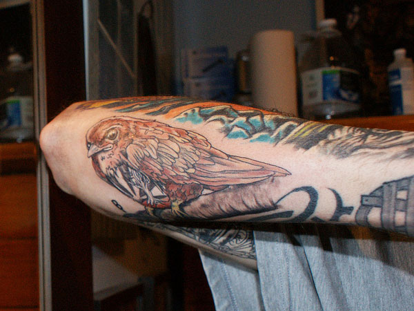 Ρεαλιστικό τατουάζ Sparrow