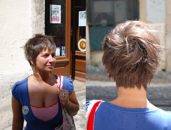 Nouvelle coupe de cheveux courte