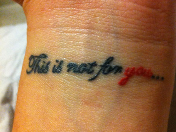 Αυτό δεν είναι για σας τατουάζ