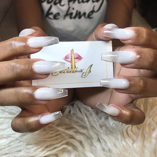 Conception d'ongles ombrés à la mode