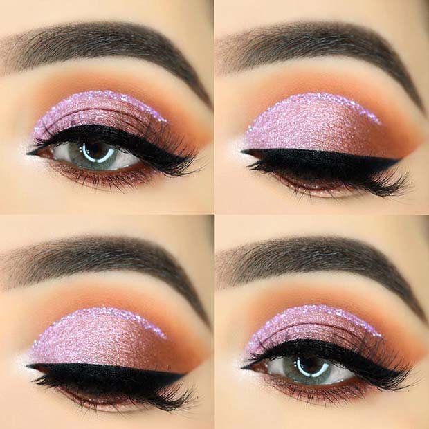 Glitzy Eye Makeup για την Άνοιξη