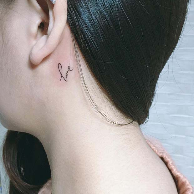 Tatouage d'amour mignon