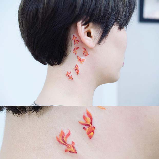 Μοναδικό τατουάζ Koi Fish Tattoo