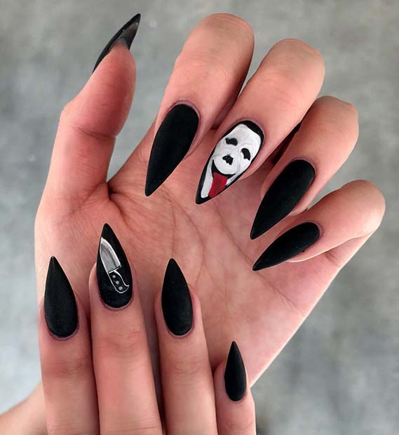 Scream Inspired Nails για το Halloween