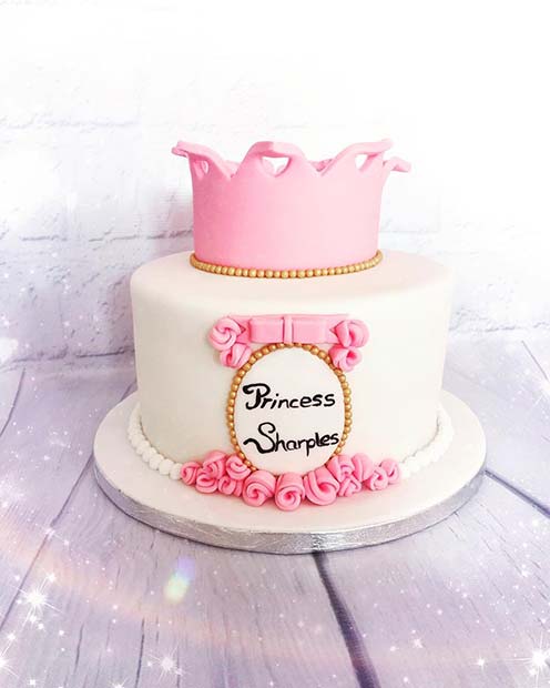 Gâteau de douche de bébé princesse