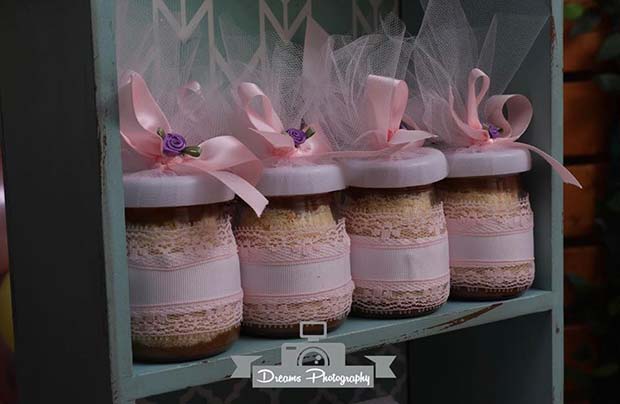 Pots en tulle rose mignon