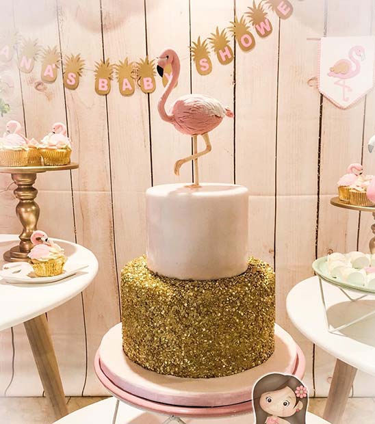 Flamingo Theme Baby Shower Idea