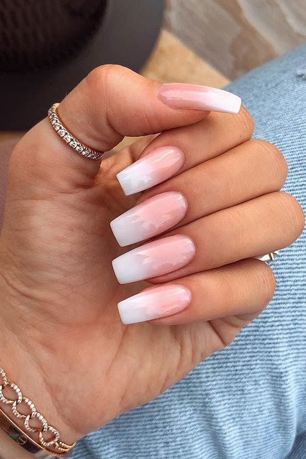 Soft Pink Baby Boomer Nails