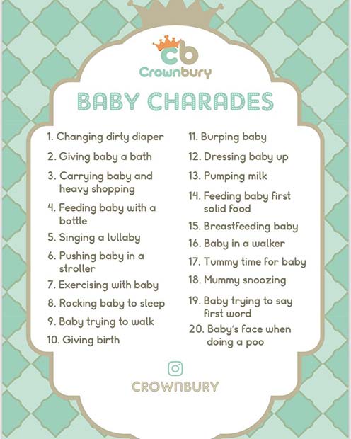 Ιδέα παιχνιδιού Baby Charades