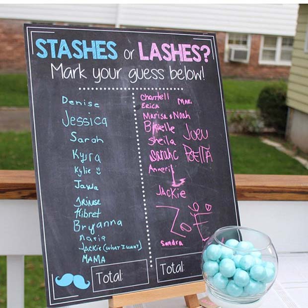 Stashes ή Lashes Gender Reveal Game