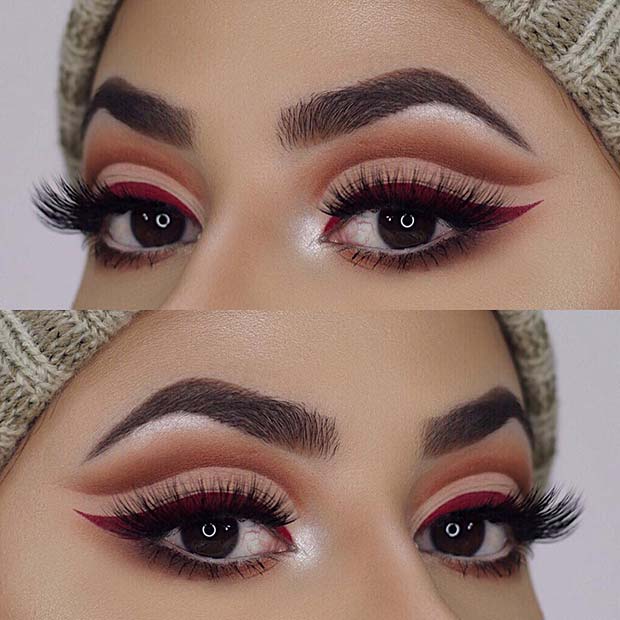 Κόκκινο Eyeliner Makeup Look