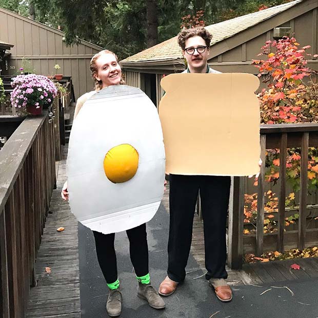 Κοστούμι DIY Egg and Toast Couples
