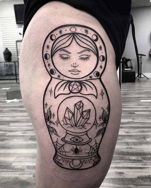 Magical Babushka Doll Tattoo