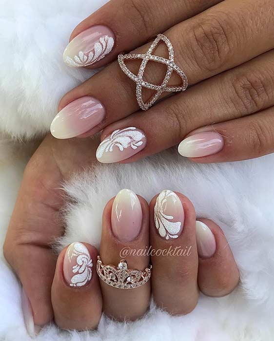 Design ombré français élégant pour ongles courts