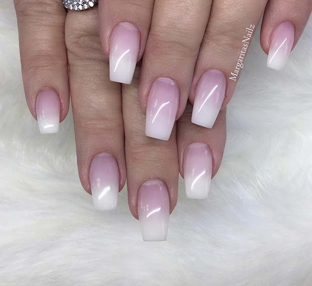 Ongles ombrés français chics