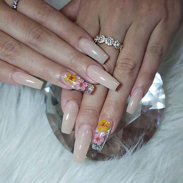 Όμορφα Floral Nails