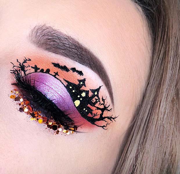 Haunted House Eye Makeup