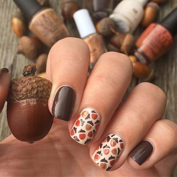 Creative Acorn Nails