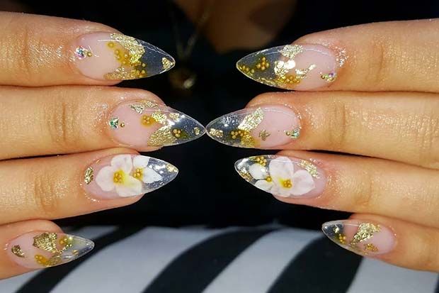 Floral Jelly Nails