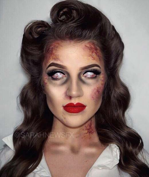 Maquillage Halloween Zombie Style Vintage